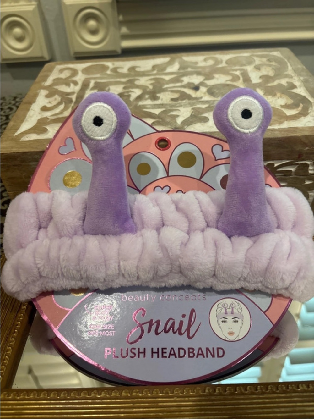 Source Unknown Lilac Plush Snail Headband